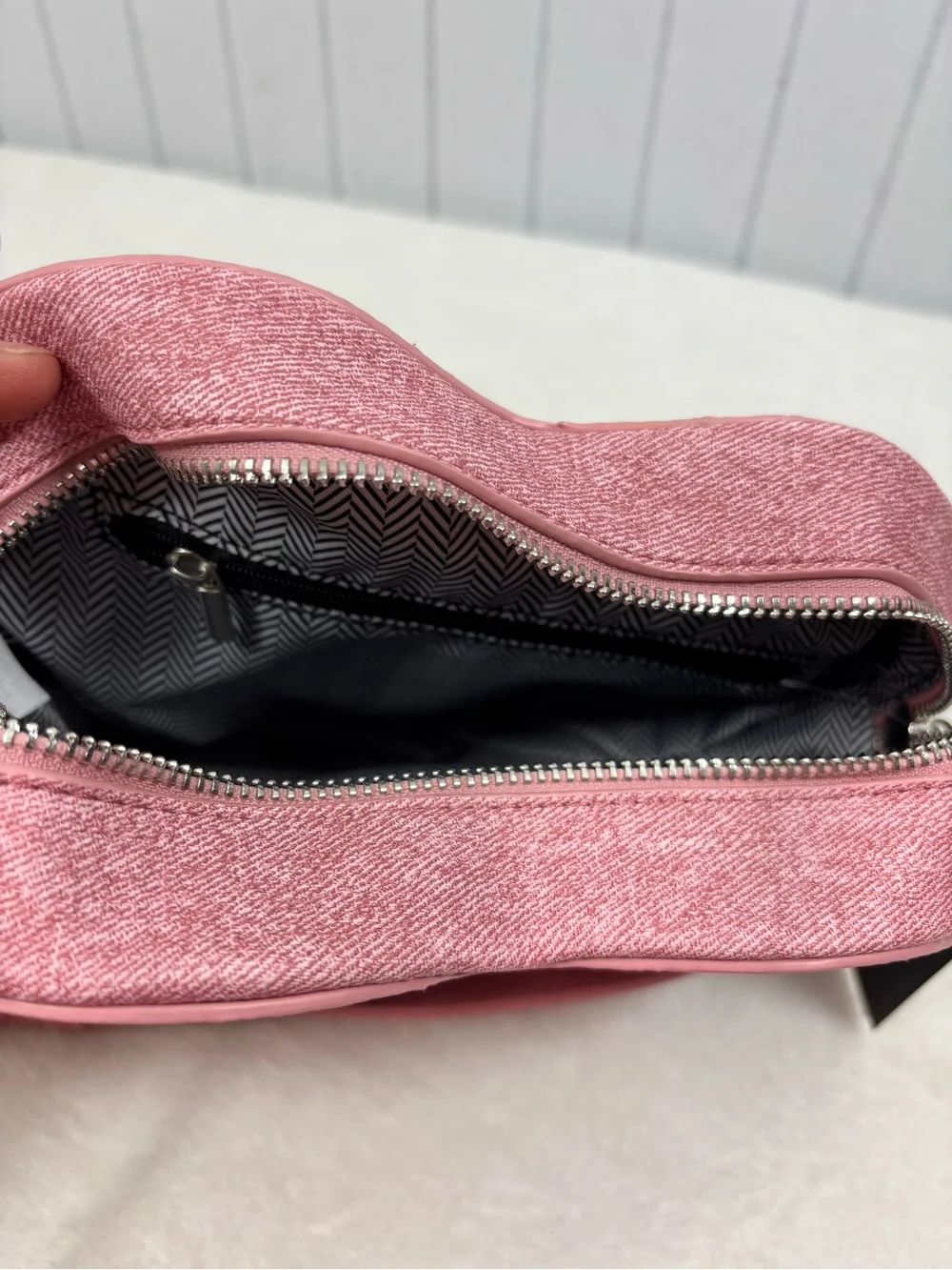 Le Miel Pink Heart Crossbody Bag Studded Buckle Y2K  Purse